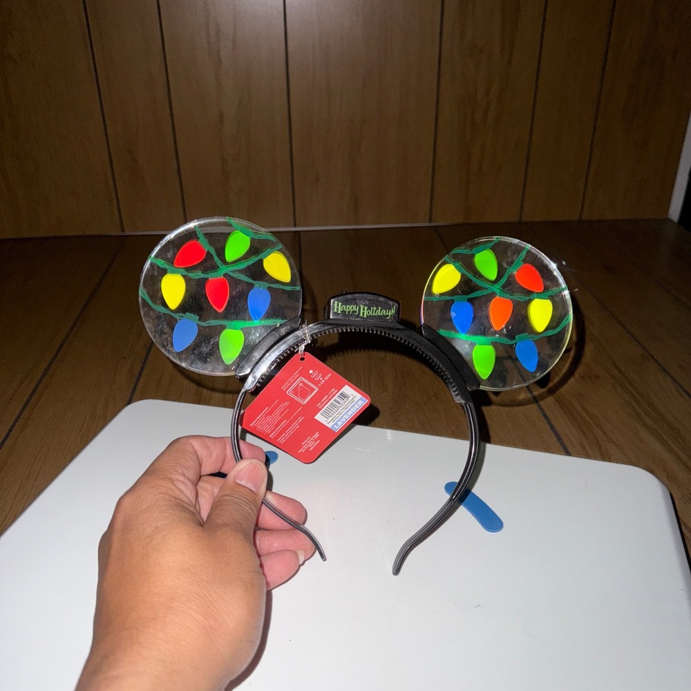 Disney Holiday Animated Glow Ears Headband Light Up Christmas Mickey Minnie - Picture 7 of 9